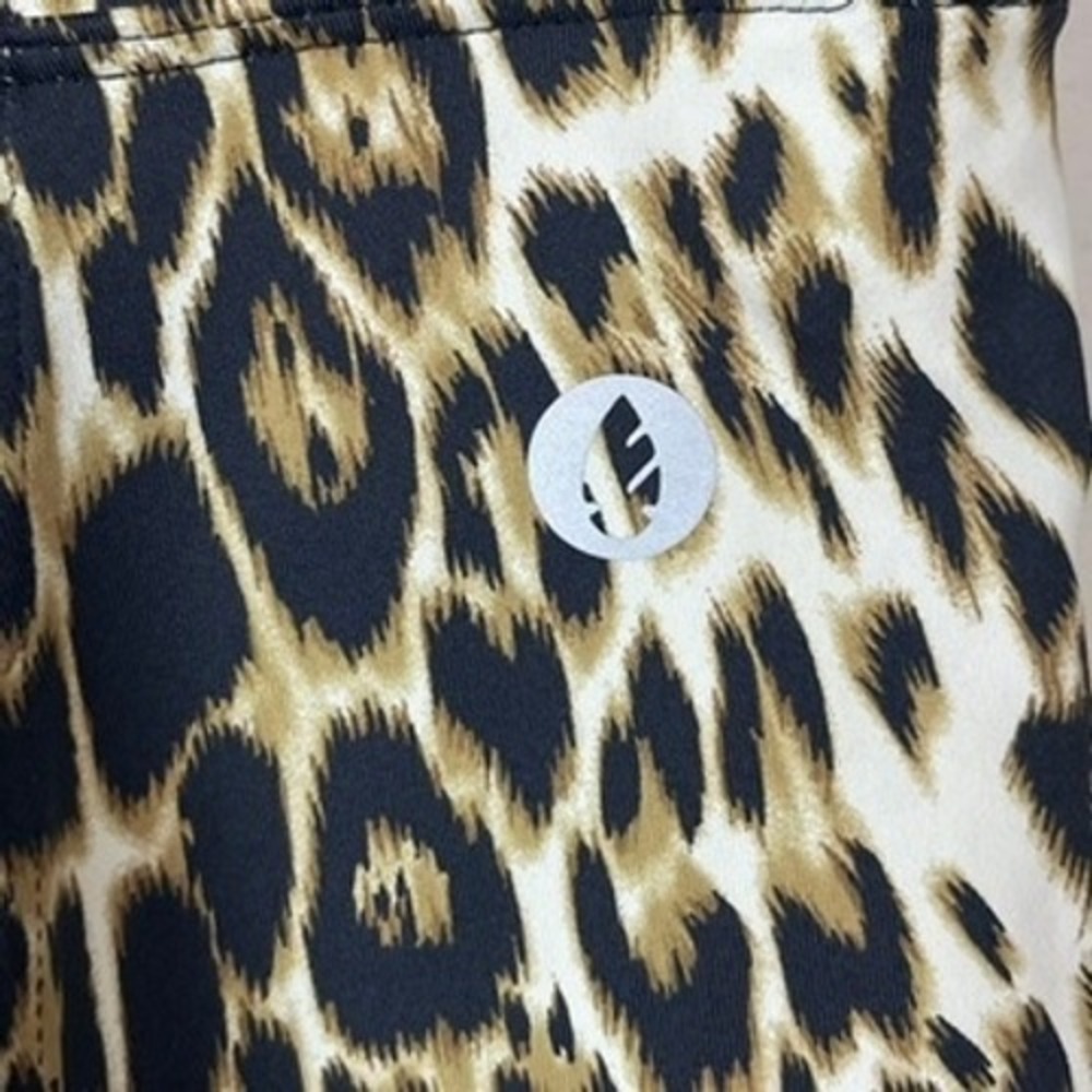Dona Jo Leopard Print Athletic Skort Women 26W Brown Black Pickleball Activewear - Picture 3 of 8